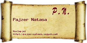 Pajzer Natasa névjegykártya